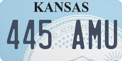 KS license plate 445AMU