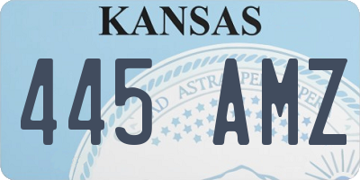 KS license plate 445AMZ