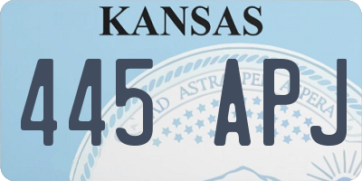 KS license plate 445APJ