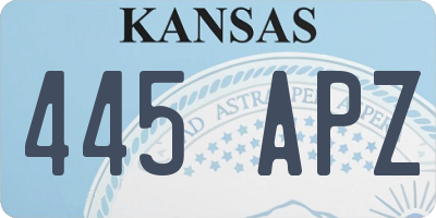 KS license plate 445APZ