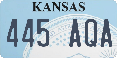 KS license plate 445AQA