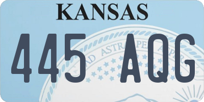 KS license plate 445AQG