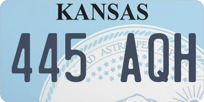 KS license plate 445AQH