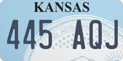 KS license plate 445AQJ