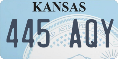 KS license plate 445AQY
