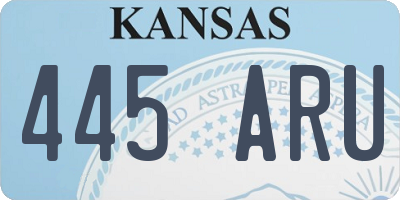 KS license plate 445ARU