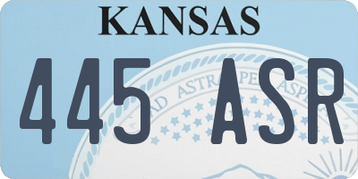 KS license plate 445ASR