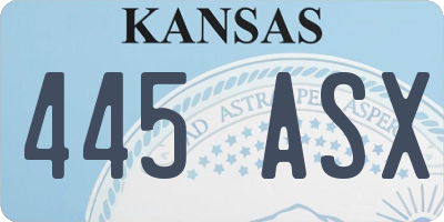 KS license plate 445ASX