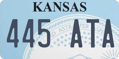 KS license plate 445ATA