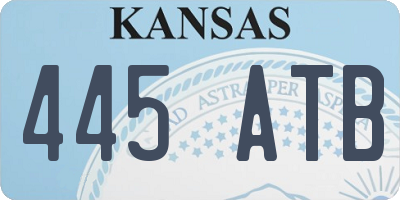 KS license plate 445ATB