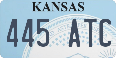 KS license plate 445ATC