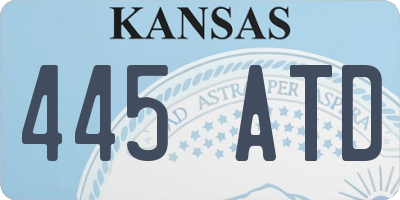 KS license plate 445ATD