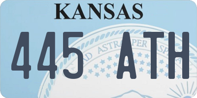 KS license plate 445ATH