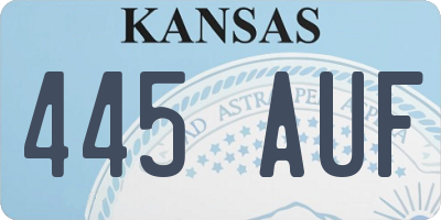 KS license plate 445AUF