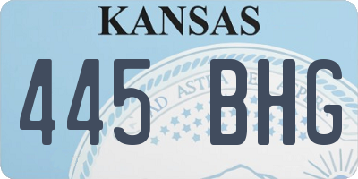 KS license plate 445BHG