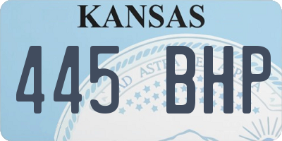 KS license plate 445BHP