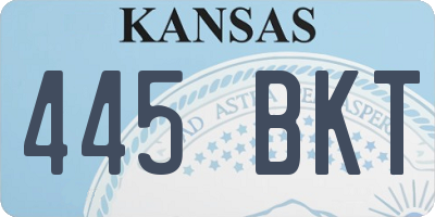 KS license plate 445BKT