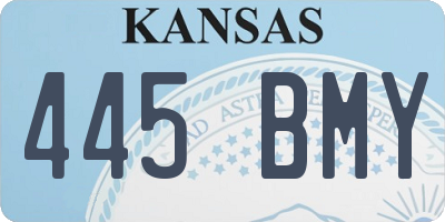 KS license plate 445BMY