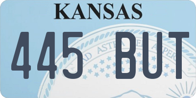 KS license plate 445BUT