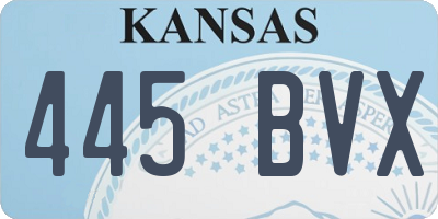 KS license plate 445BVX