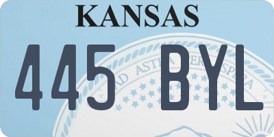 KS license plate 445BYL