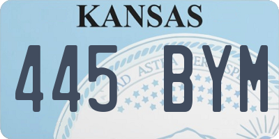 KS license plate 445BYM