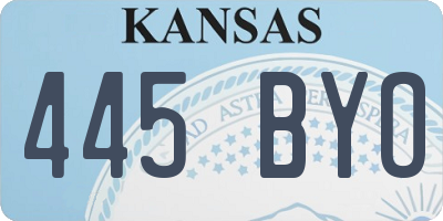 KS license plate 445BYO