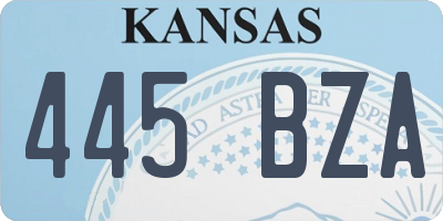 KS license plate 445BZA