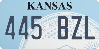 KS license plate 445BZL