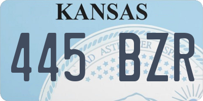 KS license plate 445BZR