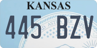 KS license plate 445BZV