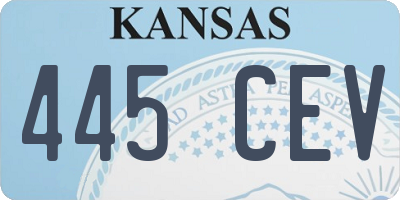 KS license plate 445CEV