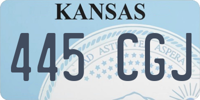KS license plate 445CGJ