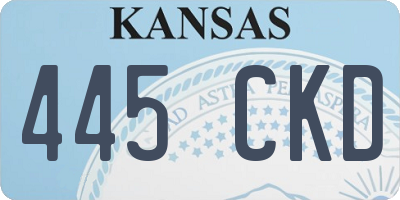 KS license plate 445CKD