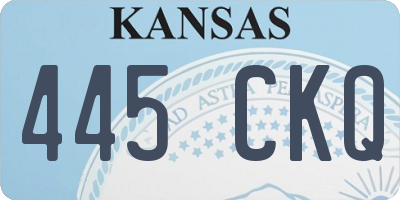KS license plate 445CKQ
