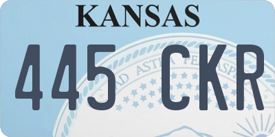 KS license plate 445CKR