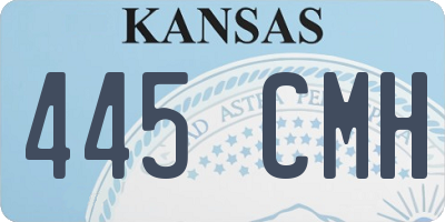 KS license plate 445CMH
