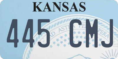 KS license plate 445CMJ