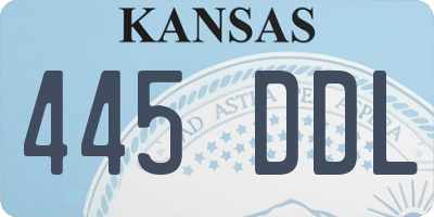 KS license plate 445DDL