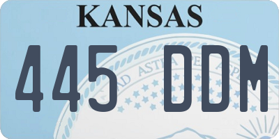 KS license plate 445DDM