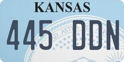 KS license plate 445DDN
