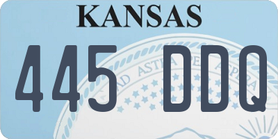 KS license plate 445DDQ