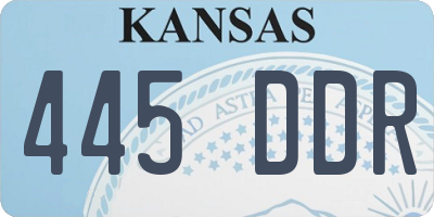 KS license plate 445DDR