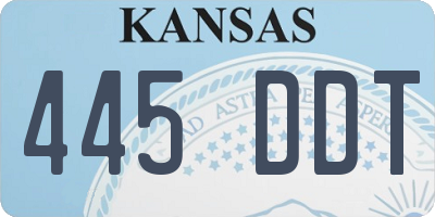 KS license plate 445DDT