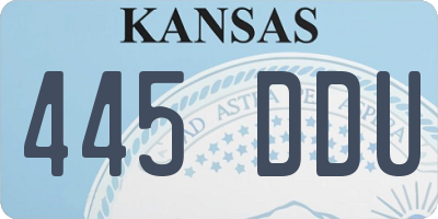 KS license plate 445DDU