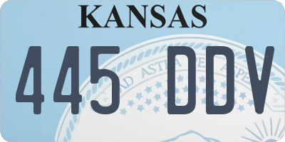 KS license plate 445DDV