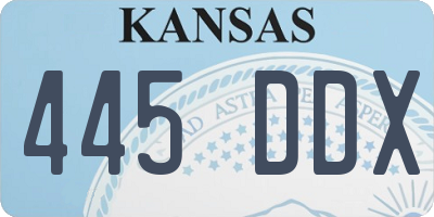 KS license plate 445DDX