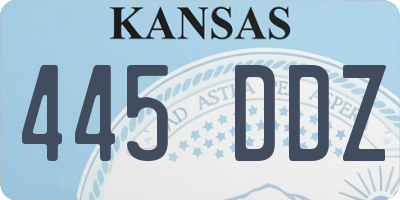 KS license plate 445DDZ