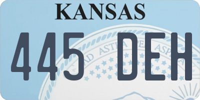 KS license plate 445DEH