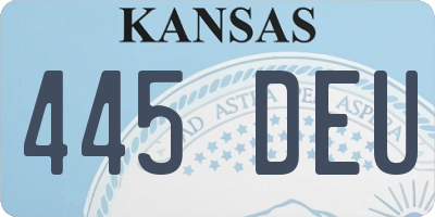 KS license plate 445DEU